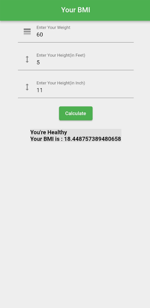 Bmi Calculator Screenshot 1
