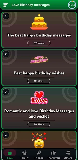 Messages Happy Birthday wishes Screenshot 0