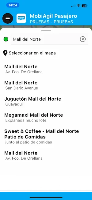 MobiAgil Pasajero Screenshot 1