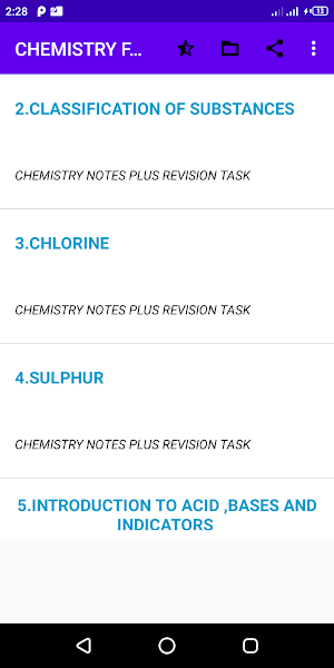 CHEMISTRY FORM ONE TO FOUR NOTES PLUS REVISION Screenshot 0
