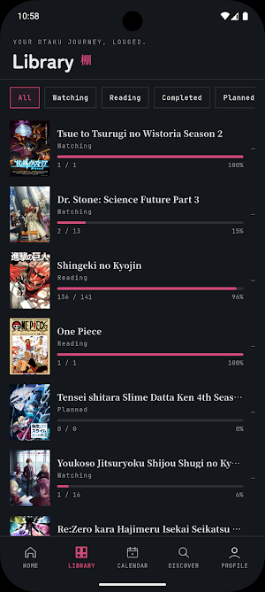 Oikakeru: Anime/Manga Tracker Screenshot 1