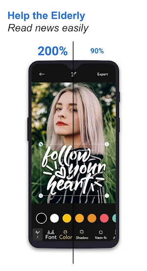 Big Font - Change Font Size - Enlarge font size Screenshot 2