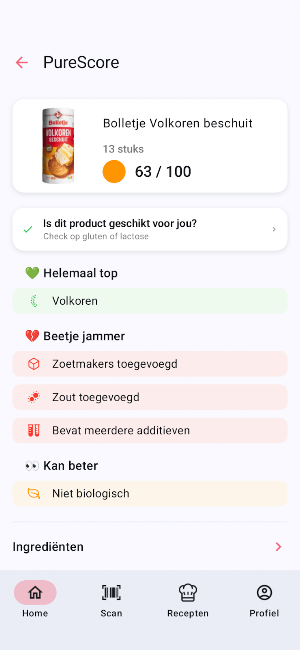 FLTRD Food Scanner Screenshot 1