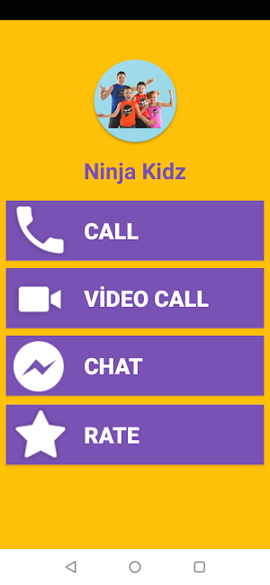 Ninja Kidz Fake Video Call - NinjaKidz Call & Chat Screenshot 1