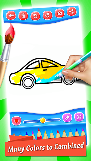 Cars Coloring Book & Drawing Book Screenshot 2