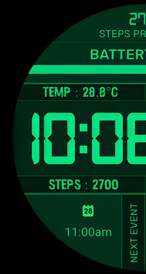 Sci-Fi Digital Pro Watch Face Screenshot 1