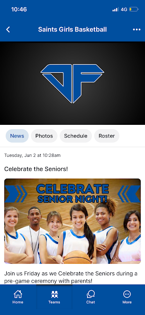 JFCA Saints Athletics Screenshot 3