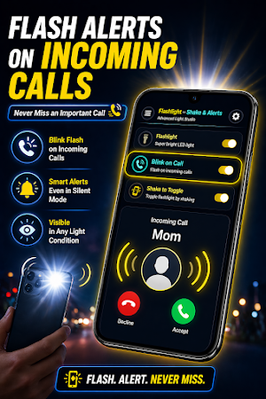 Flashlight Torch Light & Alert Screenshot 2