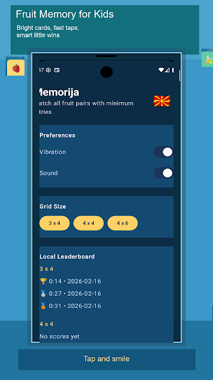 Fruit Memory for Kids Screenshot 1