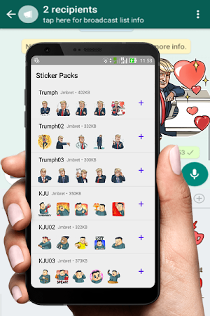 Mr. Trumph & Jong Un WASticker Screenshot 0