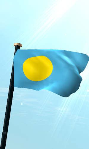 Palau Flag 3D Live Wallpaper Screenshot 0