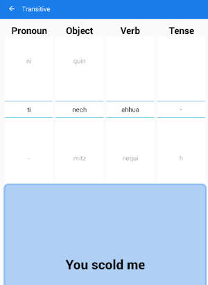 Nahuatl Grammar Screenshot 0