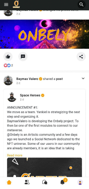 Onbely NFT Social Network Screenshot 0