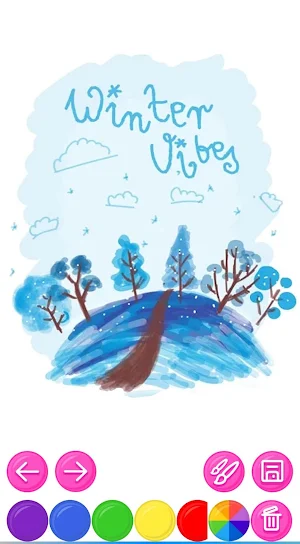 Winter Princess Notepad (with PIN or fingerprint) Screenshot 2