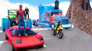 Superhero Ramp Car Stunts Game Screenshot 1