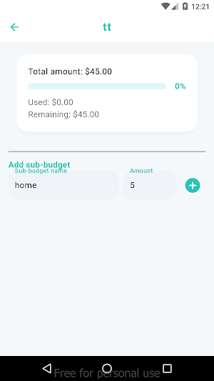 Budget Splitter screenshot 5