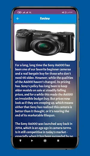 Sony a6000 camera guide Screenshot 0