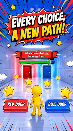 Red Door Blue Door: Reflex Run Screenshot 0