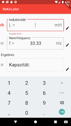 Resonanzkondensator-Kalkulator Screenshot 0