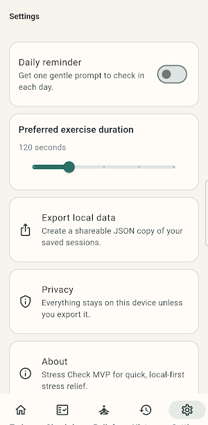 Stress Check Screenshot 2