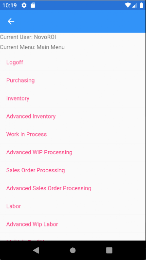 Nexus WMS Mobile Client Screenshot 0