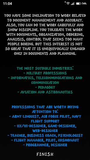Test: my profession Screenshot 3