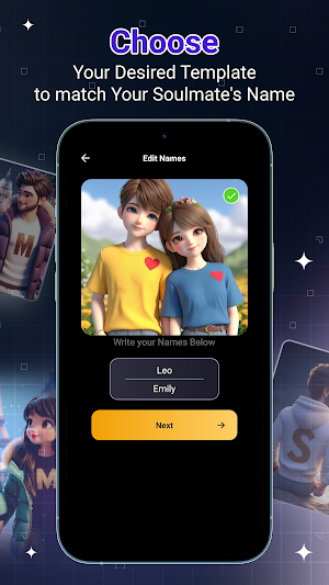 Couple Text on Photo Editor BG Screenshot 3