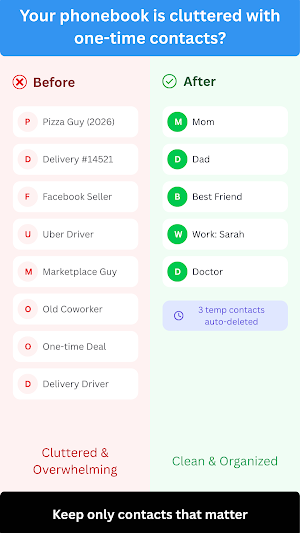 Temp Contact: TempNumber Saver Screenshot 0