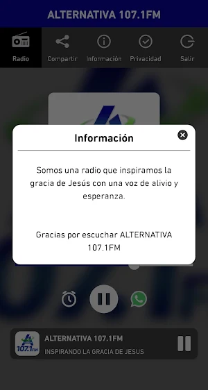 ALTERNATIVA 107.1FM Screenshot 1