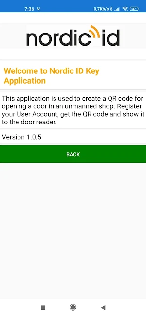 Nordic ID Key app Screenshot 1