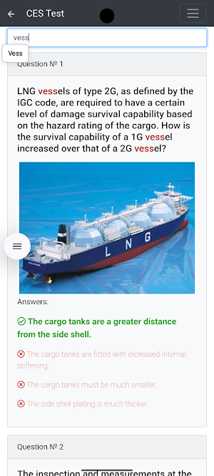 LNG tankers CHaS Operational Screenshot 2