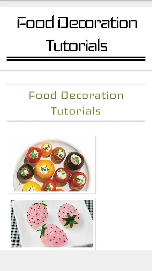 Food Decoration Tutorials Screenshot 2