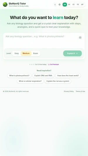 BioNaviQ Tutor Screenshot 0