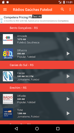 Rádios Gaúchas de Futebol - AM e FM do RS Screenshot 3