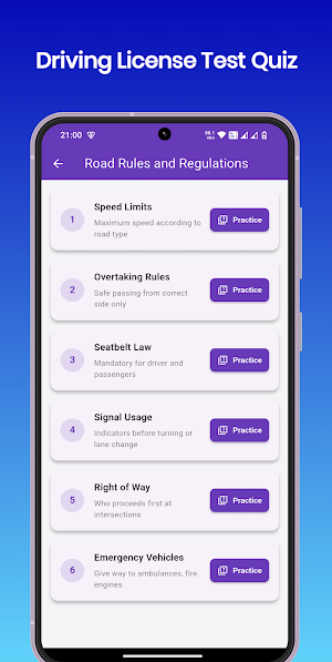 Driving License Test Quiz Screenshot 2