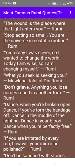Rumi Quotes Offline-Motivation Screenshot 1