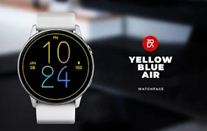 Yellow Blue Air Watch Face Screenshot 0