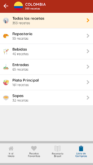 Recetario de cocina Screenshot 1