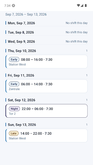 DutyCheck Roster Screenshot 2