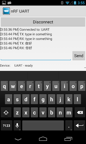 nRF UART 2.0 Screenshot 2