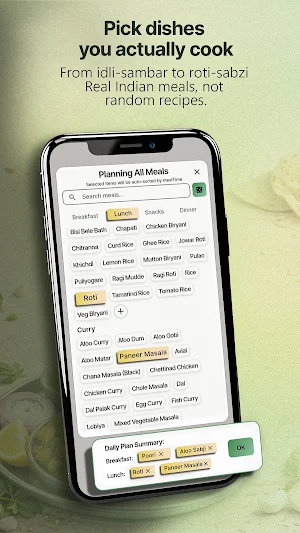 PlanNEat: Indian Meal Planner Screenshot 3