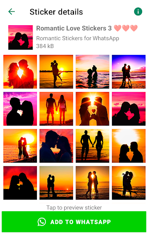 Romantic Stickers for WhatsApp Screenshot 1
