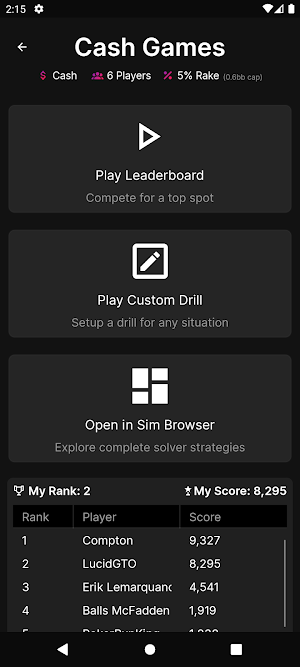 Lucid Poker: Trainer Screenshot 2