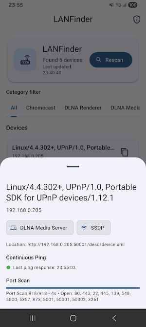 LANFinder: Ping & Port Scan Screenshot 1