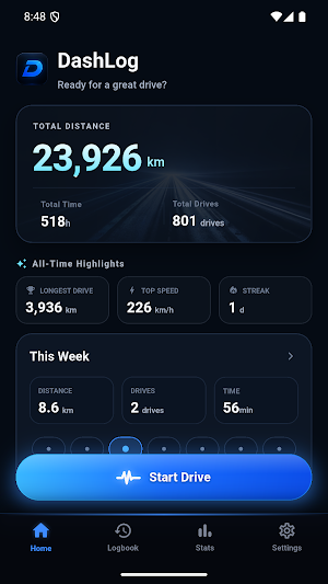 DashLog - Ride & Drive Tracker Screenshot 0