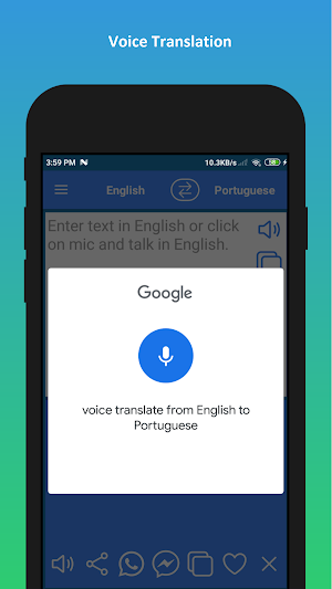 English to Portuguese Translator app - Free Screenshot 3