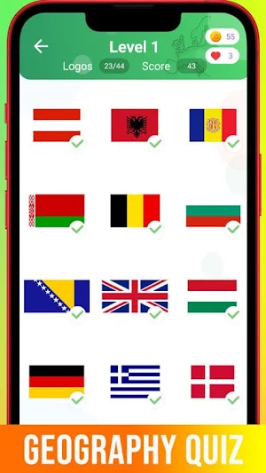 Flag Quiz (guess 200+ flags) Screenshot 2