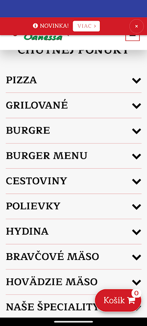Pizzeria Vanessa Čadca Screenshot 0