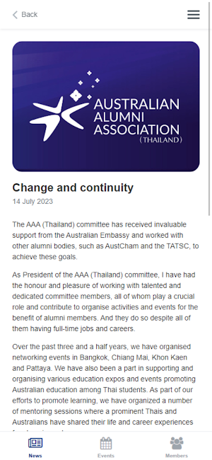 Aust Alumni Thailand - CONNECT Screenshot 2