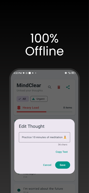 MindClear: Mental Load List Screenshot 3